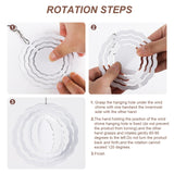 5pcs 4 Inch Sublimation Wind Spinner, Sublimation Blanks Spinners 3D Wind Spinners Aluminum Wind Spinners Hanging for Indoor Outdoor Garden Lawn Yard Decoration BOXOB