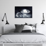 Biuteawal Diamond Wall Art Black White Canvas Print Shining Diamonds Painting Fashion Picture Modern Artwork Home Decor for Living Room Bedroom Bathroom Framed Ready to Hang Biuteawal