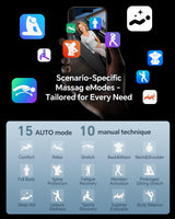UIIU 4D Smart Massage Chair Full Body Zero Gravity Massage Chair Recliner,15+ Scene-Customized Massage Mode,Dual SL Massage Back Calf Heat Upgraded Animated Touchscreen App Control Large Size Black UIIU