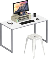 SHW Mission 40-Inch Home Office Computer Desk, White SHW