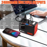 Takki Portable Power Station 88Wh Solar Generator Power Bank with 110V AC DC USB Ports LED Flashlight for Camping Home Emergency Power Backup(Solar Panel Not Included) Takki