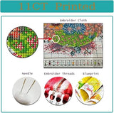 Stamped Cross Stitch Kits - Rose Embroidery Kits for Beginners Adults,11 CT Patterns Dimensions Counted Cross Stitch Kits Arts Craft Kits Frameless12x16inch