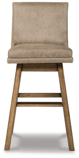 Signature Design by Ashley Tallenger 30" Upholstered Pub Height Bar Stool, 2 Count, Beige Signature Design by Ashley