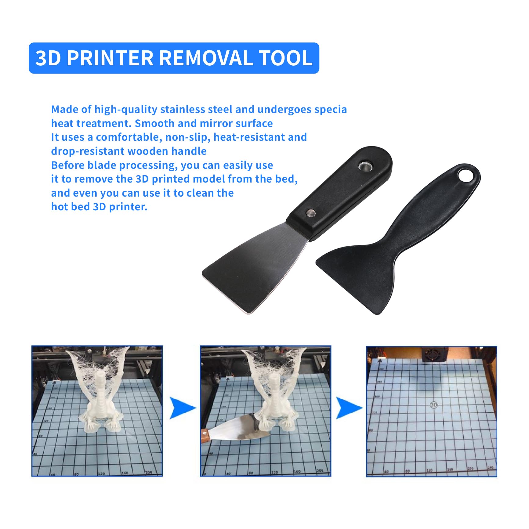 Durable & Portable 3D Printer Tools Kit, Essential 3D Printer Accessories, 21 Pcs (Knife, Brush, Sanding Stick, Wire Cutter, Spatula and More), for Removing, Smoothing, Finishing, Deburring,  - WoodArtSupply