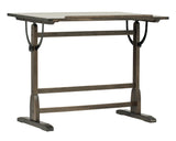 Studio Designs Vintage Drawing/Drafting Table with Pencil Ledge - 42" W x 30" D - Distressed Black - Adjustable Tilting Top SD STUDIO DESIGNS