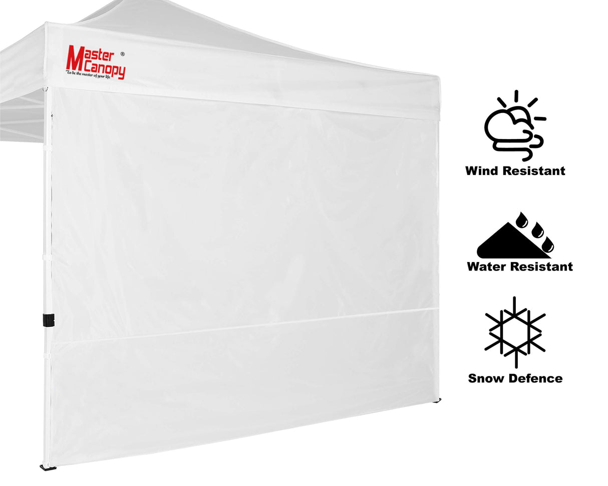MASTERCANOPY Instant Canopy Tent Sidewall for 10x10 Pop Up Canopy, 1 Piece, White MASTERCANOPY