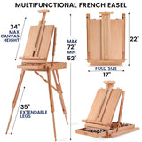 196Pcs Deluxe Artist Painting Set with French Easel, 48 Colors Acrylic & Oil Paints, 24 Colors Watercolor Paints, Art Paint Supplies for Artists, Beginner & Adults Senmink