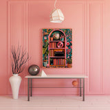 Fairyland JinWenn Diamond Painting Kits for Adults - Pink Retro Disco Ball Book Wall DIY 5D Diamond Art Kits Full Drill Diamond Dots Paintings with Diamonds Gem Art and Crafts Home Decor 12x16inch ﻿ Fairyland JinWenn