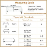 MYSKY HOME Table Cloth 60x84 in Rectangle Table, Heavy Duty Cotton Tassel Linen Look Waterproof Tablecloths Farmhouse Tablecloth, Wrinkle Free Table Cover with Beige Tassels for Kitchen Dining, Party MYSKY HOME