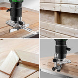 JiGiU Wood Trimmer, 1/4" 6.35mm Compact Router Tool Electric Wood Hand Trimmer Laminator 800W 28000R/Min Hand Held Woodwork Routers Router Joiners Tool with 6 Variable Speed for DIY Woodworking JiGiU