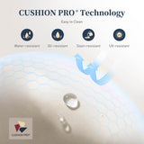 SUNSHINE VALLEY 9 Pieces Patio Dining Set, 8 x Woven Rattan Chairs with Waterproof Cushion, 84" Extendable Rectangular Dining Table, Outdoor Table and Chairs Set for Backyard Lawn and Deck, Beige SUNSHINE VALLEY