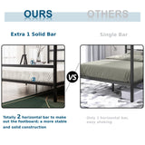 Bonnlo King Metal Bed Frame, Canopy Bed King Size with Headboard, 4 Poster Black Mattress Frame, 550lbs Capacity, Contemporary Design, No Box Spring Needed, Black Bonnlo