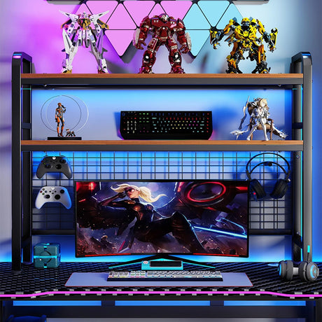 RYPDKM 3-Tier Black Desktop Bookcase and Organizer for Stylish Storage RYPDKM