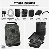VAULTEK LifePod 20 Full-Size Biometric Lockable Weatherproof Case with Built-in Lock, Steel Security Cable, & TSA Handgun Case or Car Safe, Portable Travel Pistol Safe/Colion Noir Edition VAULTEK