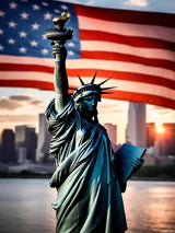 4th of July Independence Day 5D Diamond Painting Kits for Adults, Fantasy Statue of Liberty Stands Diamond Art Kits for Gift Home Wall Decor 12x16inch/30x40cm UIBDVKS