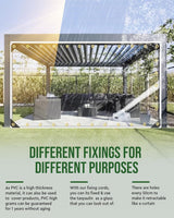 FoundGo 8' x 15'(2.4x4.5m) Clear Tarps PVC Vinyl Transparency Tarpaulin Glass with Golden Metal Grommets，Protects Against Water, UV-Ray, Tear, Cold Weather Resistan-1pc FoundGo