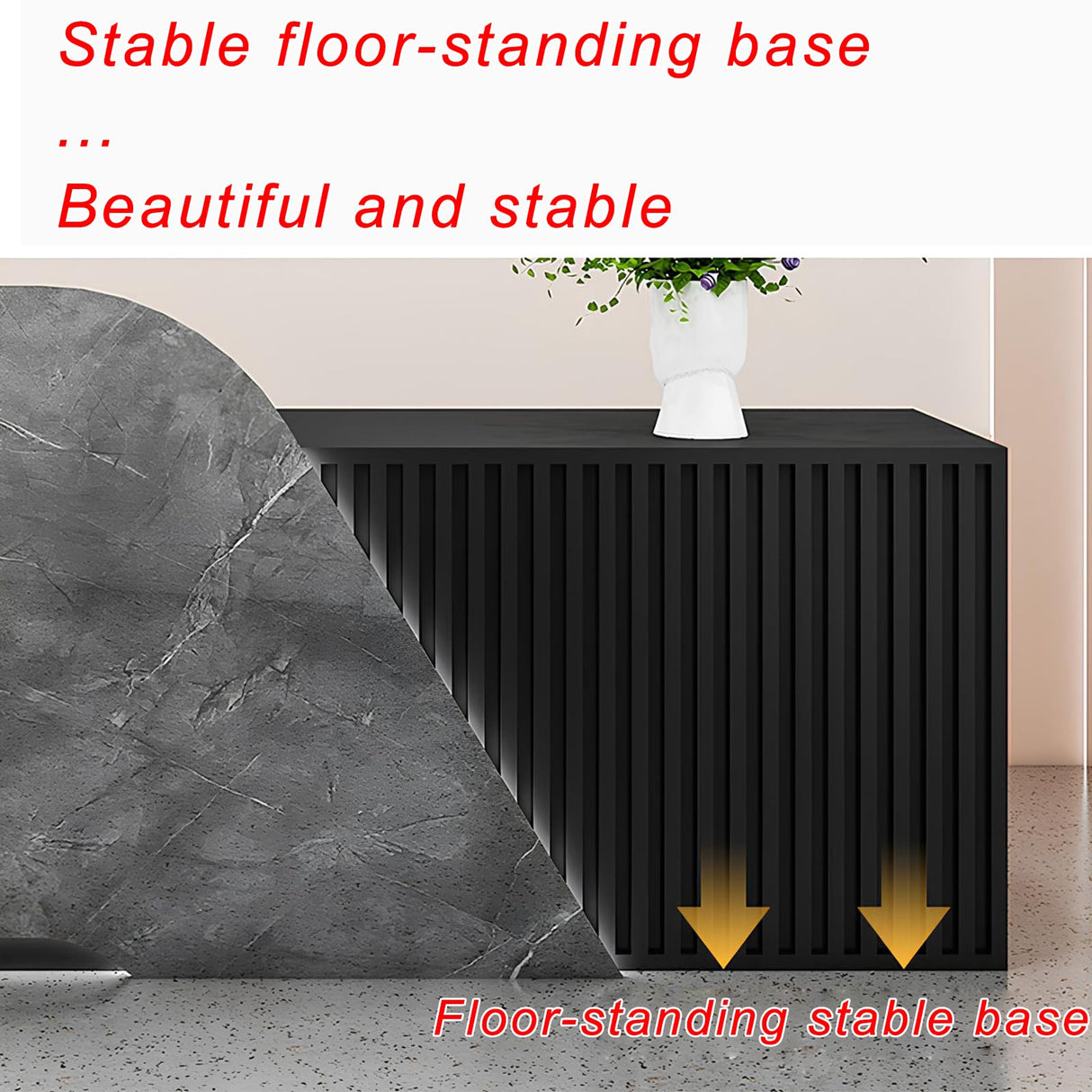 Salon Reception Desk with Counter Modern Front Desk Reception Counter with Lockable Drawer & Light Strip for Clothing Store Beauty Salon - Pretty Easy to Install Generic