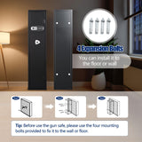 SAPITAL 5 Gun Safe, Rifle Safe, Gun Safes for Home Rifle and Pistols, Gun Cabinet for Rifles and Shotguns, Gun Safes & Cabinets with Removable Shelf and Pistol Pouch*3 SAPITAL