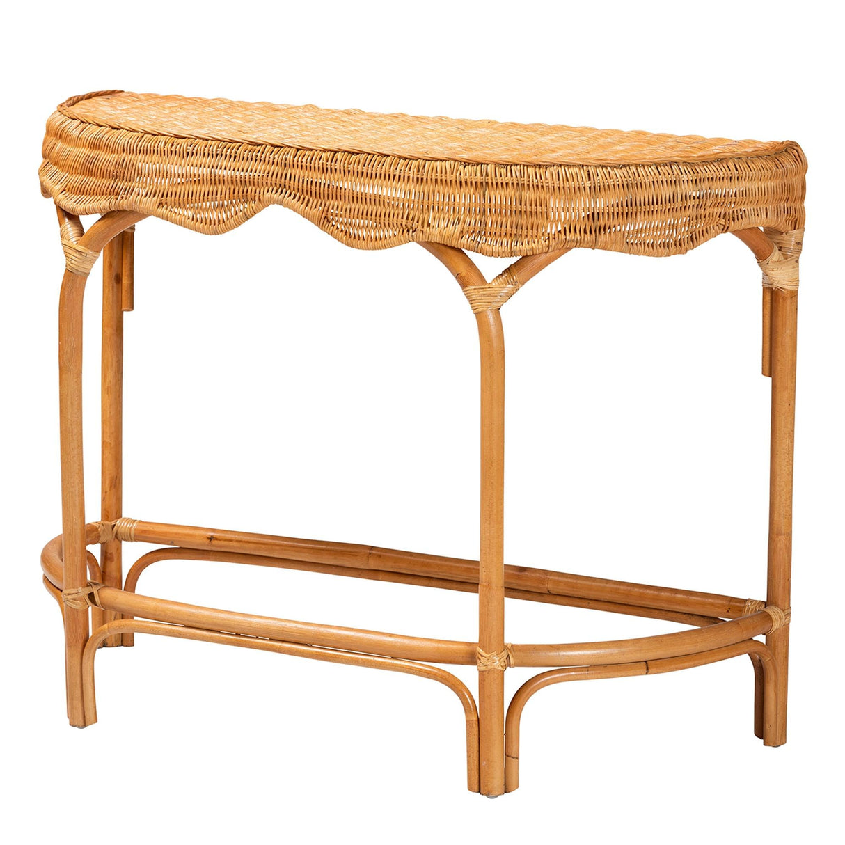 bali & pari Wakana Natural Rattan Console Table, One Size, Light Honey bali & pari