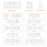 WAMPAT 118" Wide Modern Farmhouse 2 in 1 TV Stand for up to 130" TVs,Faux Bark Finish Wood Entertainment Center with 8 Drawers and Sliding Barn Doors for Living Room, Rustic Brown WAMPAT