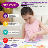 MyPixie Poke Art Kits for Girls, Arts and Crafts for Kids 4-8, DlY Creative Activity Toys, Birthday Gifts for Girls 4 5 6 7 8 9 10(Unicorn) MyPixie