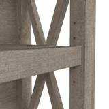 Bush Business Furniture Key West 5-Shelf Bookcase with X Pattern Accents in Washed Gray Bush Business Furniture