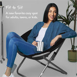 Urban Lifestyle Faux Fur Saucer Chair, One Size, Black Urban Lifestyle