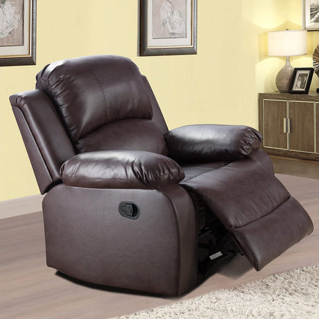 Ocstta Manual Leather Recliner Sofa Set for Living Room Furniture Set,Leather Recliner Couch Set for Home/Office,Leather Reclining Sofa Set for 3-Pieces(Sofa+Loveseat+Chair) Brown Ocstta