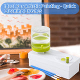 Paint Brush Cleaner Brush Rinser with Drain Water Circulation Paintbrush Scrubber Cleaner Rinser Cup for Acrylic, Watercolor, Oil and Water-Based Paints Art Supplies Paint Brush Cleaner Tool Sigilyer