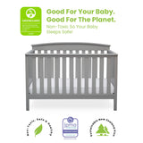 Delta Children Gateway 4-in-1 Convertible Crib - Greenguard Gold Certified, Grey Delta Children