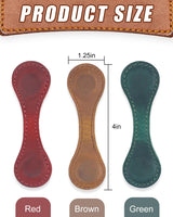 6 Pcs Magnetic Bookmarks, Personalized Bookmarks, Vintage Faux Leather Book Mark, Double-Sided Magnetic Bookmarks (Red+Green+Brown+Black+Blue+Coffee) flewfun