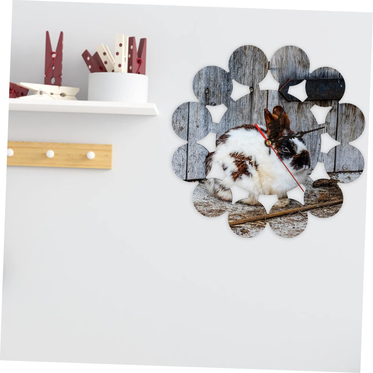 SEWACC Sublimation Wall Clock Transfer Craft Clock Heat Press Blank Clock Sublimation Clock Blank Bedroom Wall Clock Sublimation Hanging Clocks 3D DIY Wall Clock Child Vintage Puzzle SEWACC