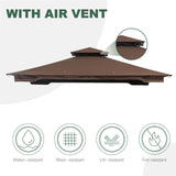 JANCANOPY Replacement Gazebo Canopy for 10 x 12 Regency II Patio Gazebo,(Brown) JANCANOPY