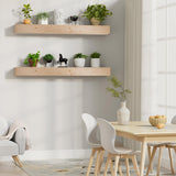 LOVMOR Floating Fireplace Mantel-60in Wood Mantels for Over Fireplace,Wall Mount Fireplace Mantel Shelves,Natural Mantels Over Fireplace | 60" x 8" x 5"-Clear Varnished Natural Wood LOVMOR