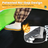 Zupapa 5 in 1 Rectangle Kids Trampoline 6FT with Hammock Chair, Basketball Hoop, and Safety Net - Indoor/Outdoor Heavy-Duty Square Trampoline for Toddlers Ages 3-6, 220LBS Capacity Zupapa