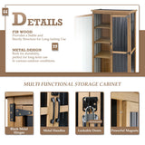 Outdoor Storage Cabinet Waterproof with Shelves, Small Storage Shed, Vertical Tall Patio Backyard Garden Storage Cabinet Tool Organizer for Outside PetsCosset