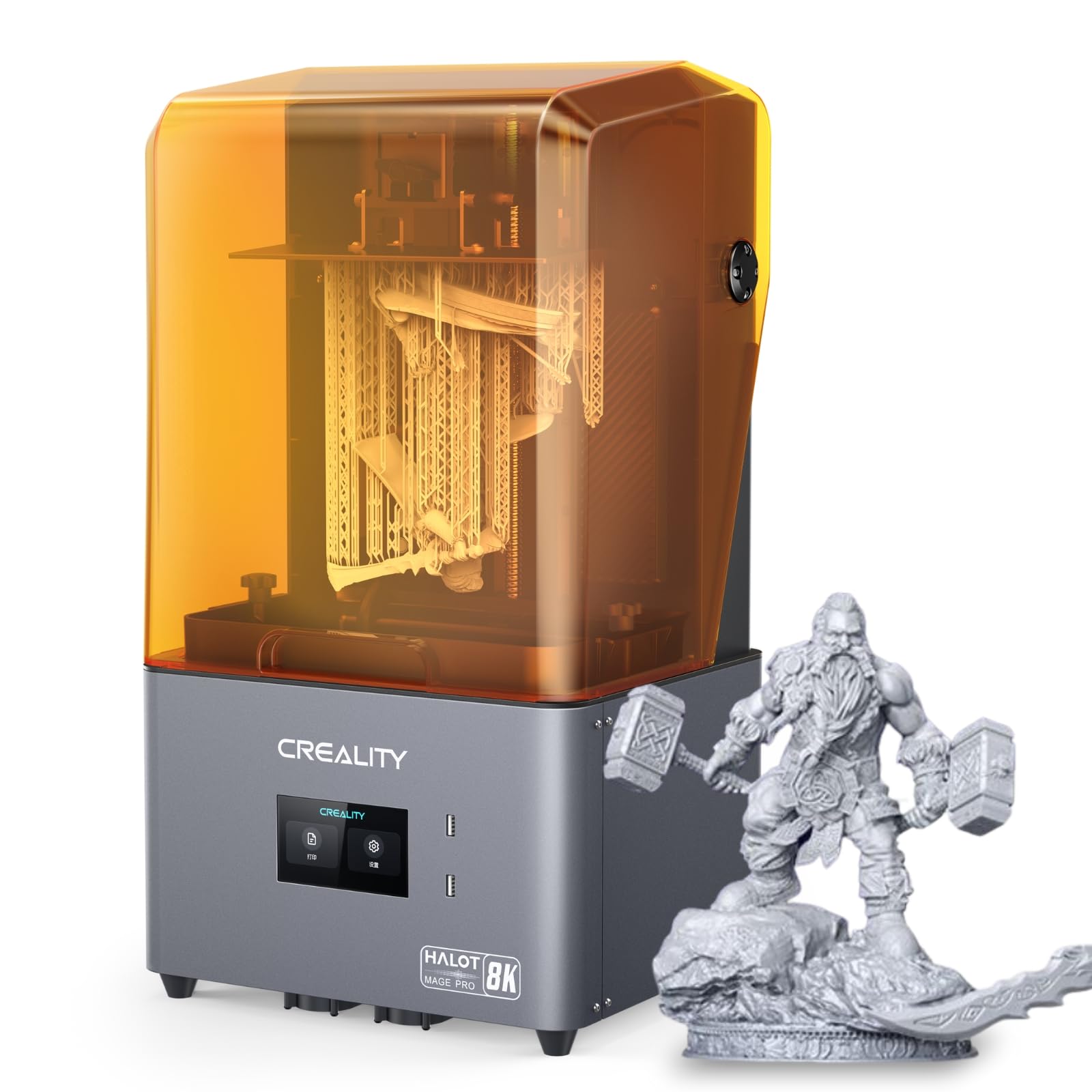 Creality 8K Resin 3D Printer HALOT-MAGE PRO, with 10.3" LCD Screen, 170mm/h High-Speed Printing and High-Precision Integral Light, Large Printing Size 8.97x5.03x9.05in - WoodArtSupply