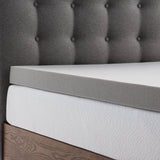 Lucid 3 Inch Ventilated Bamboo Charcoal Memory Foam Mattress Topper, CertiPUR-US Certified, Moisture and Odor Control-Full LUCID