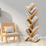 NA 8-Tier Bamboo Tree Modern Bookshelf, Creative Curved Standing Bookcase Rack Book Storage Organizer Shelves, Display Floor Book Shelf Space Saver for Home Office Living Room Bedroom N\A