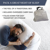 King Koil Plush Pillow Top Twin Air Mattress with Built-in High-Speed Pump for Camping, Home & Guests - 20” Twin Size Airbed Luxury Inflatable Blow Up Mattress, Waterproof, 1-Year Warranty King Koil