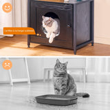 BEWISHOME Large Cat Litter Box Enclosure with 4 Tier Shelves and Doors, Hidden Cat Litter Box Furniture for Living Room, Industrial Indoor Cat House, Black, CMW06H BEWISHOME
