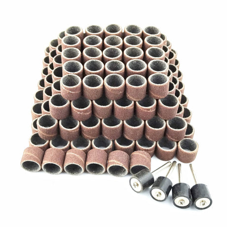 Merryland Drum Sander Sanding Band for Dremel 184pcs, 120# 1/2" Sanding Sleeve 180pcs and Mandrel 4pcs Rotary Tool, Electric Power Tool Accessory DIY, RMTA184C3 Merryland