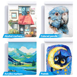 TRANSON Artist Mix Media Sketchbook Marker Pad, 5.8”x8.3” 80 Sheets A5 Art Papers, 80lb/120gsm for Painting, Drawing and Sketching TRANSON