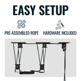 Teal Triangle Heavy Duty Elite Canoe Hoist, Easy-Lift Garage Pulley System, Holds 150 lbs, Fits 8-Foot Ceilings, Patented No-Slip Strap, No Setup Required Teal Triangle