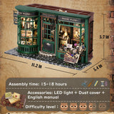 Lannso DIY Dollhouse Miniature Kit, Doll House Kit with Dust Proof Cover, Magic Wand Shop, Mini Handmade Wooden Dollhouse Toys for Adult Gift(F32) Lannso
