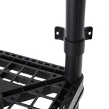 Gracious Living 4 Shelf Fixed Height Ventilated Heavy Duty Storage Unit 18 x 36 x 54.5" Organizer System for Home, Garage, Basement, & Laundry, Black Gracious Living