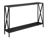 Convenience Concepts Tucson Console Table 47.25" - Modern Sofa Table with Storage Shelf, Entryway Hall Table for Living Room, Black Convenience Concepts