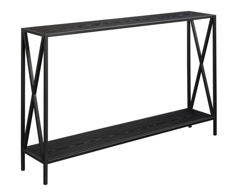 Convenience Concepts Tucson Console Table 47.25" - Modern Sofa Table with Storage Shelf, Entryway Hall Table for Living Room, Black Convenience Concepts