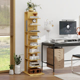 ELECWISH Narrow Bookshelf, 13-Tier Bookcase for Small Space, Tall Vertical Spine Bookshelf Tower, Modern Corner Book Shelf with Storage for Home Office ELECWISH