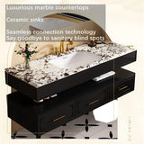 Bathroom Vanity with Sink - Single Sink Bathroom Vanity & Smart Mirror Cabinet Set, Floating Vanity Design with Bathroom Sink Cabinet, Stylish Bathroom Vanity Cabinet for Modern Bathrooms (Black, 60") ZGNBSD